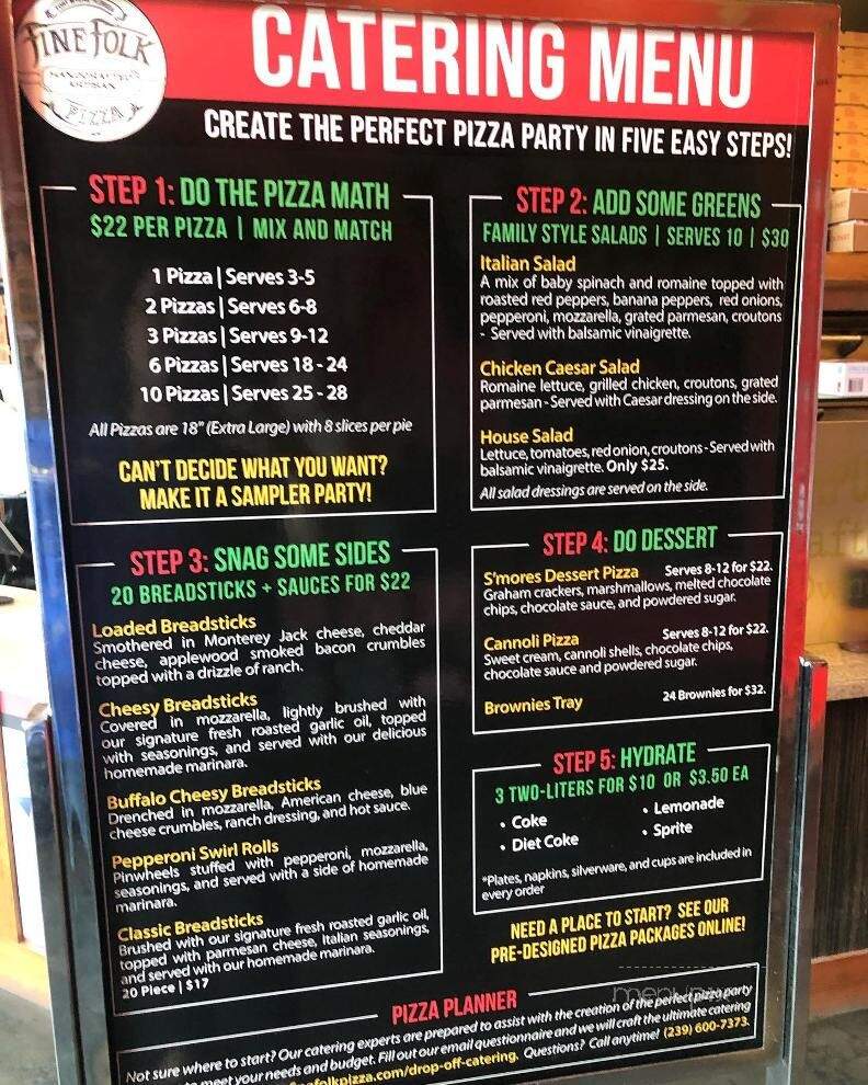 Fine Folk Pizza - Fort Myers, FL menu_pic