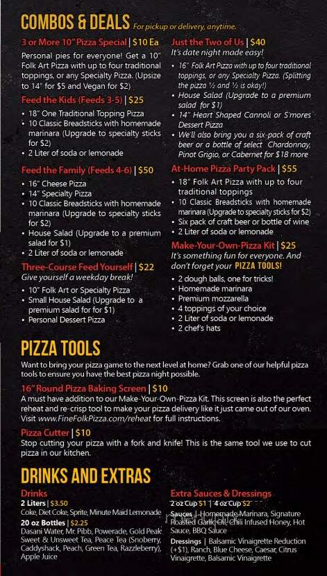 Fine Folk Pizza - Fort Myers, FL menu_pic