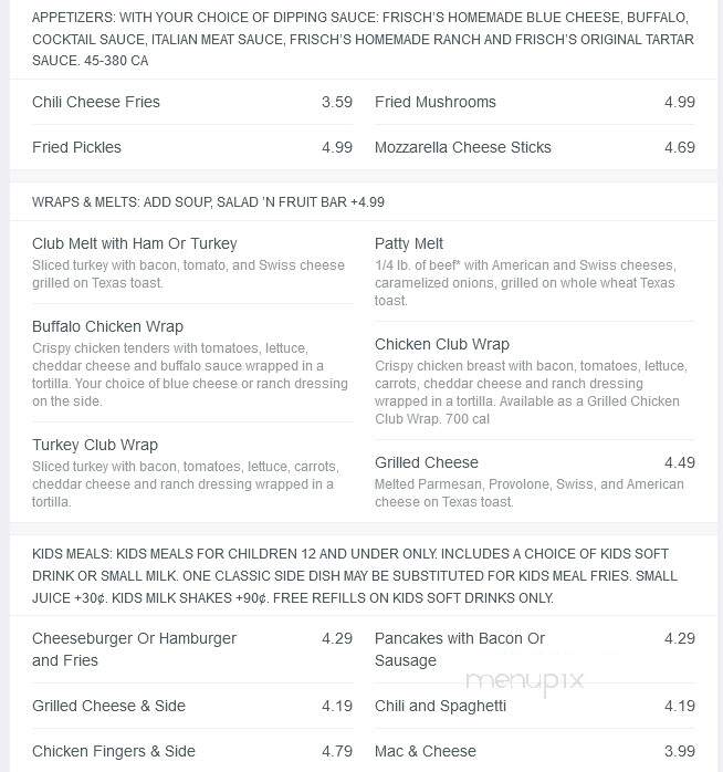 Frisch's Big Boy Restaurant - Loveland, OH menu_pic