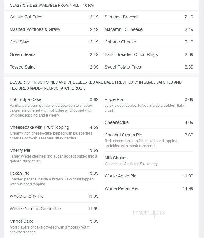 Frisch's Big Boy Restaurant - Loveland, OH menu_pic