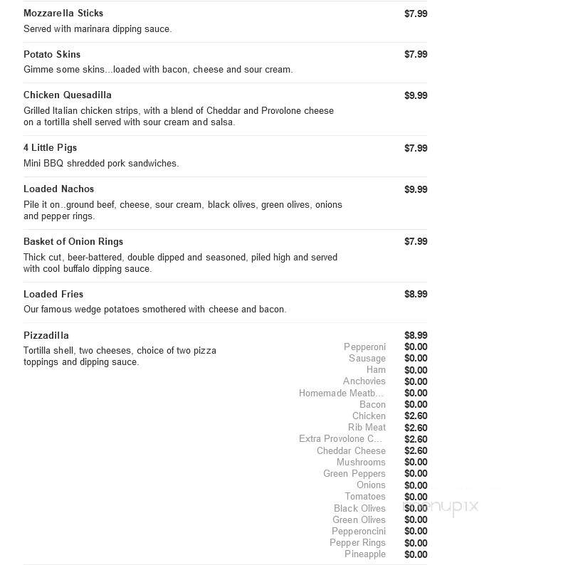 Geppetto's Pizza & Ribs - North Olmsted, OH menu_pic