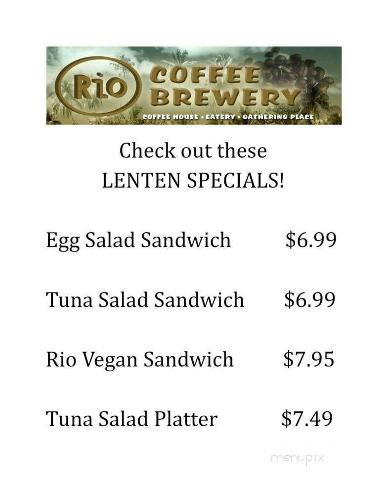 Rio Coffee Brewery - Avon Lake, OH menu_pic