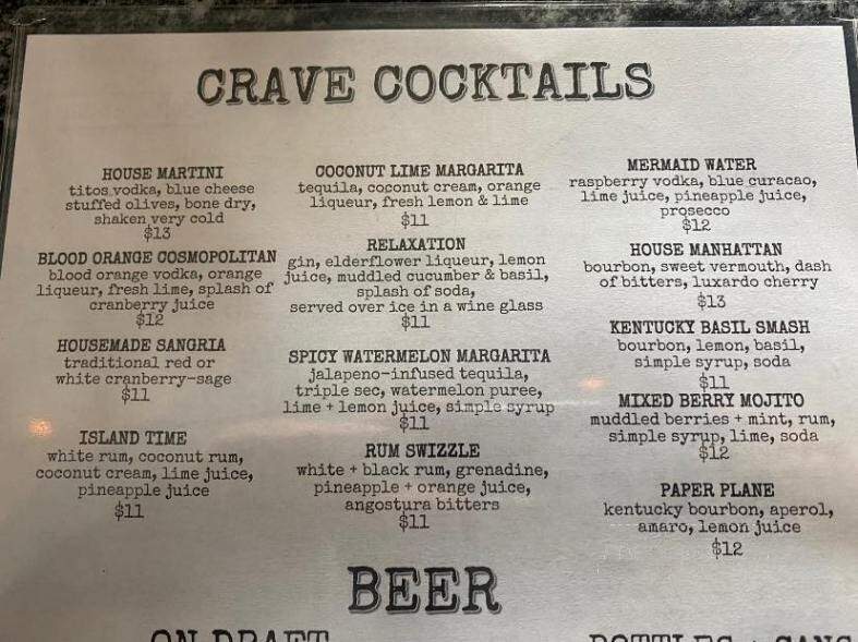 Crave Brasserie Wine Bar - Amesbury, MA