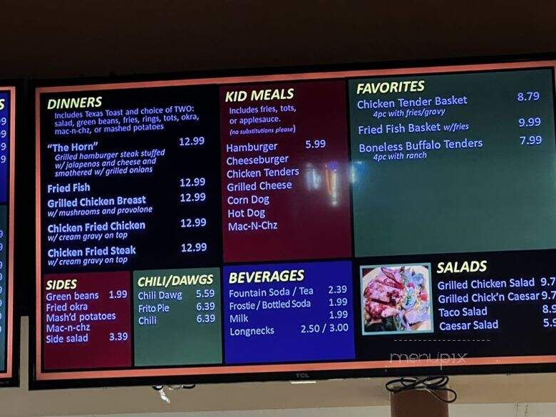 Longhorn Cafe - New Braunfels, TX menu_pic