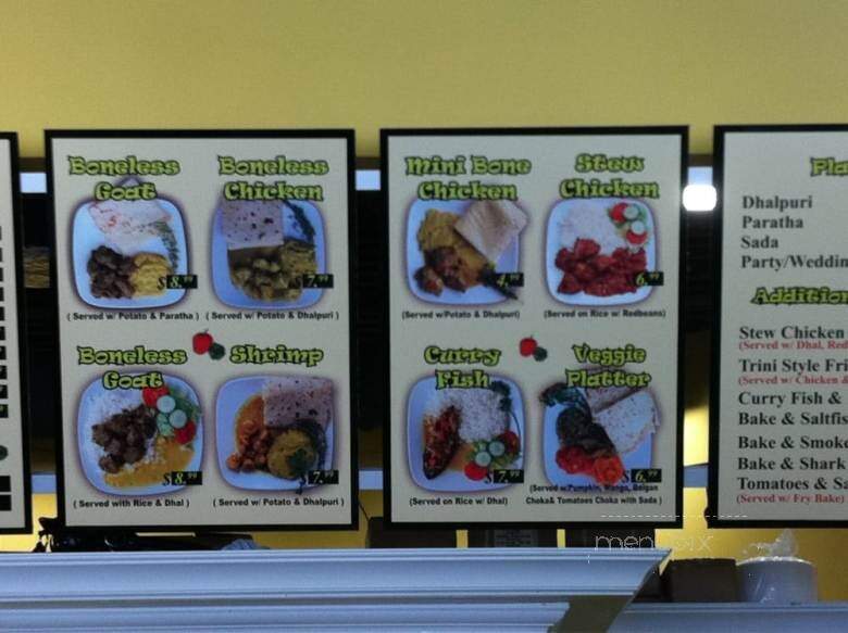 Leela's Roti Doubles - Mississauga, ON menu_pic