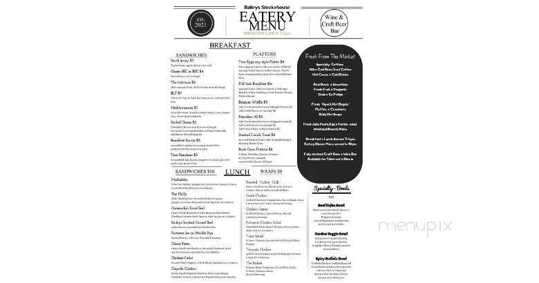 Baileys Blauvelt Inc - Blauvelt, NY menu_pic