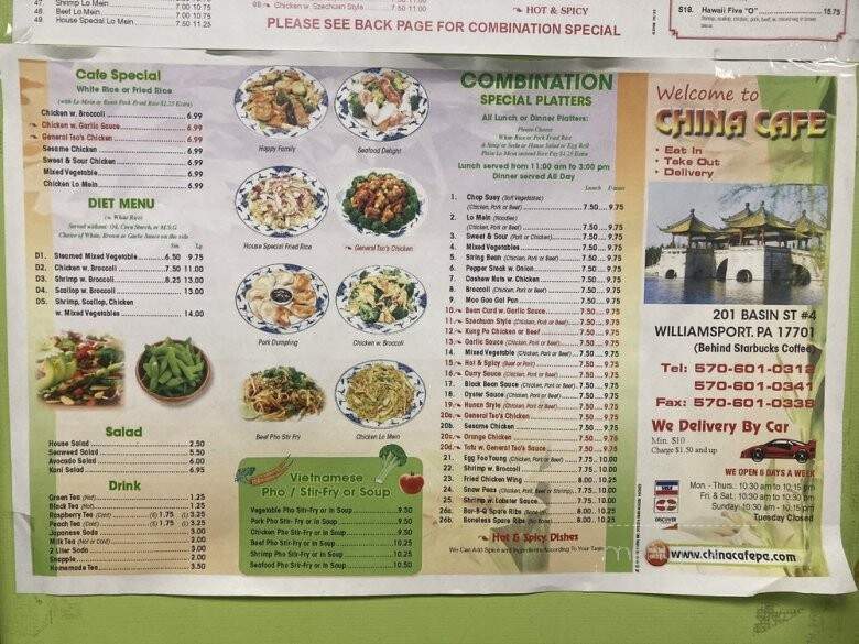 China Cafe - Williamsport, PA menu_pic