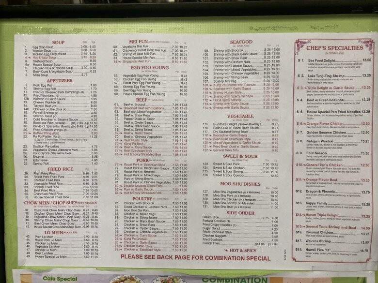 China Cafe - Williamsport, PA menu_pic