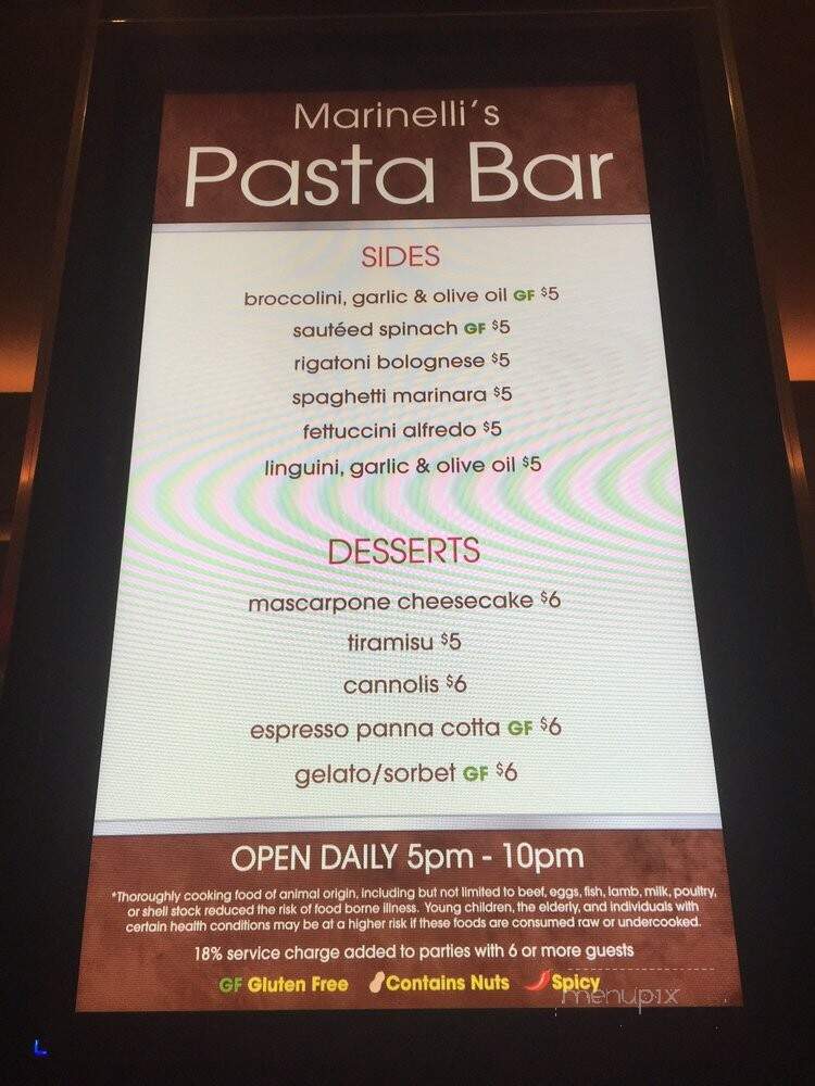 Marinelli's Pasta Bar - Henderson, NV menu_pic