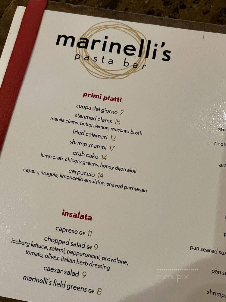 Marinelli's Pasta Bar - Henderson, NV menu_pic