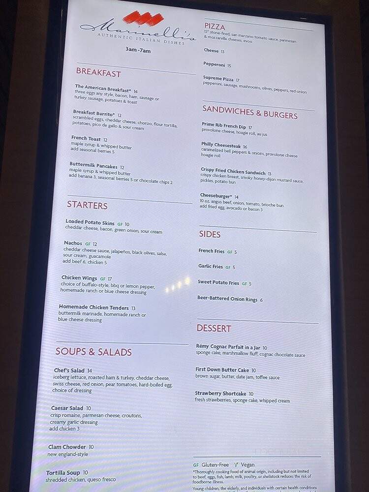 Marinelli's Pasta Bar - Henderson, NV menu_pic
