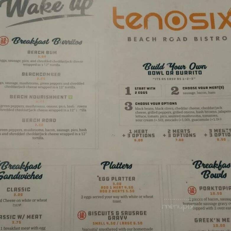 Ten O Six - Kill Devil Hills, NC menu_pic