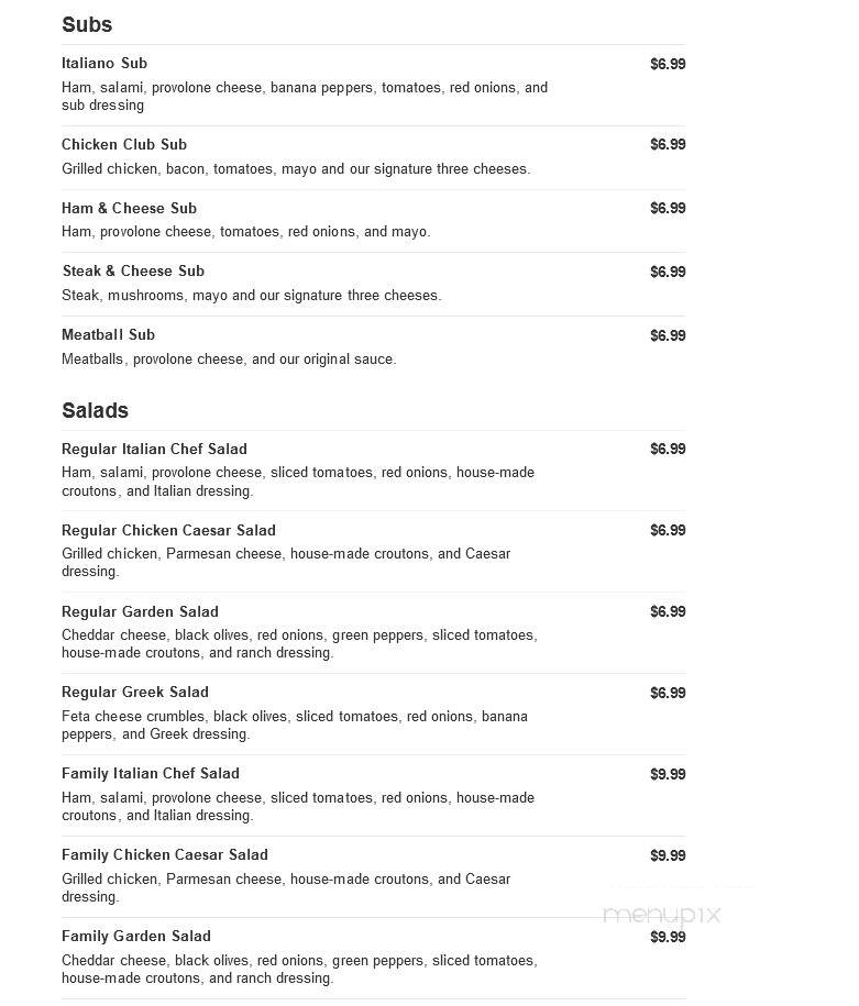 Marco's Pizza - Maryville, TN menu_pic
