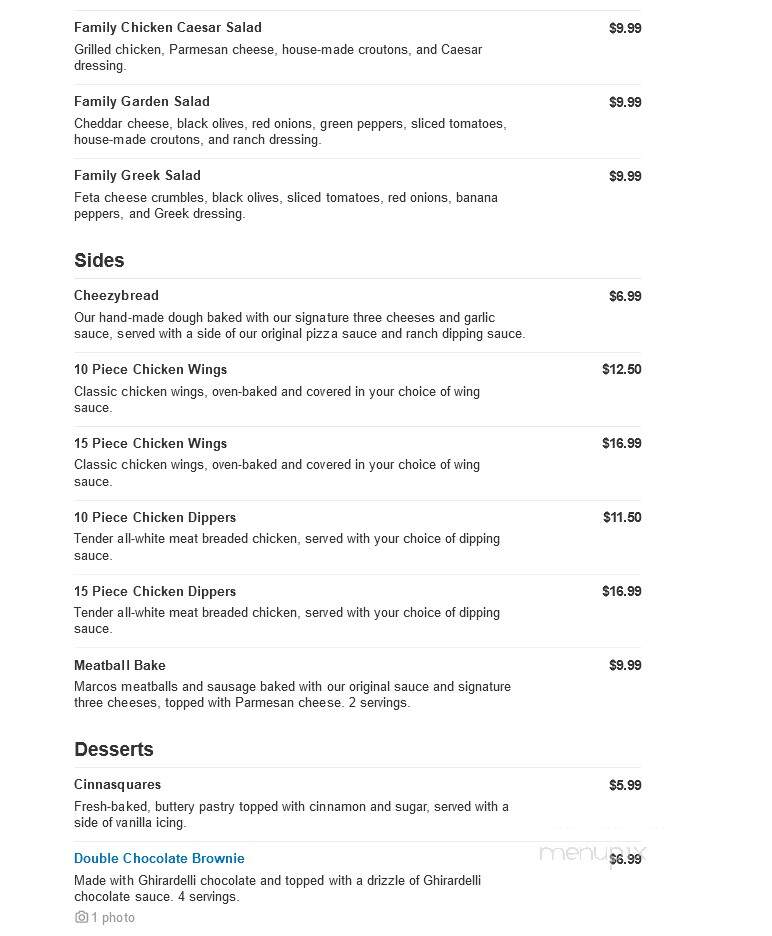 Marco's Pizza - Maryville, TN menu_pic