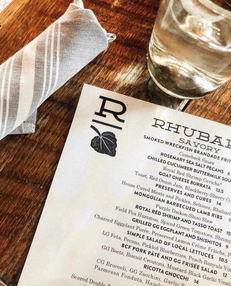 Rhubarb - Asheville, NC menu_pic