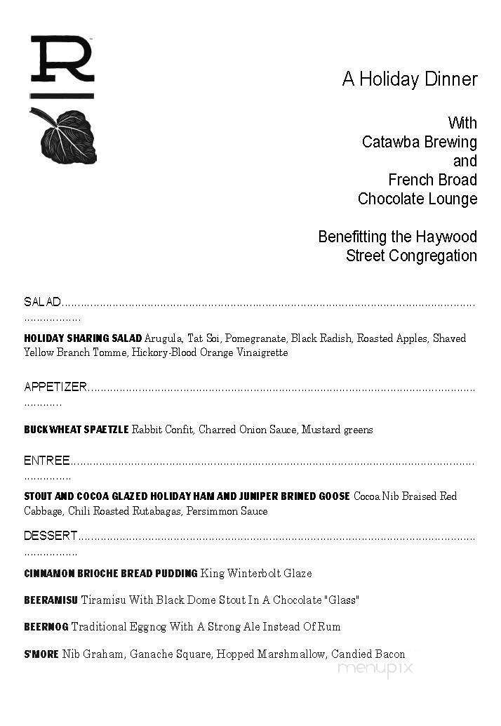 Rhubarb - Asheville, NC menu_pic