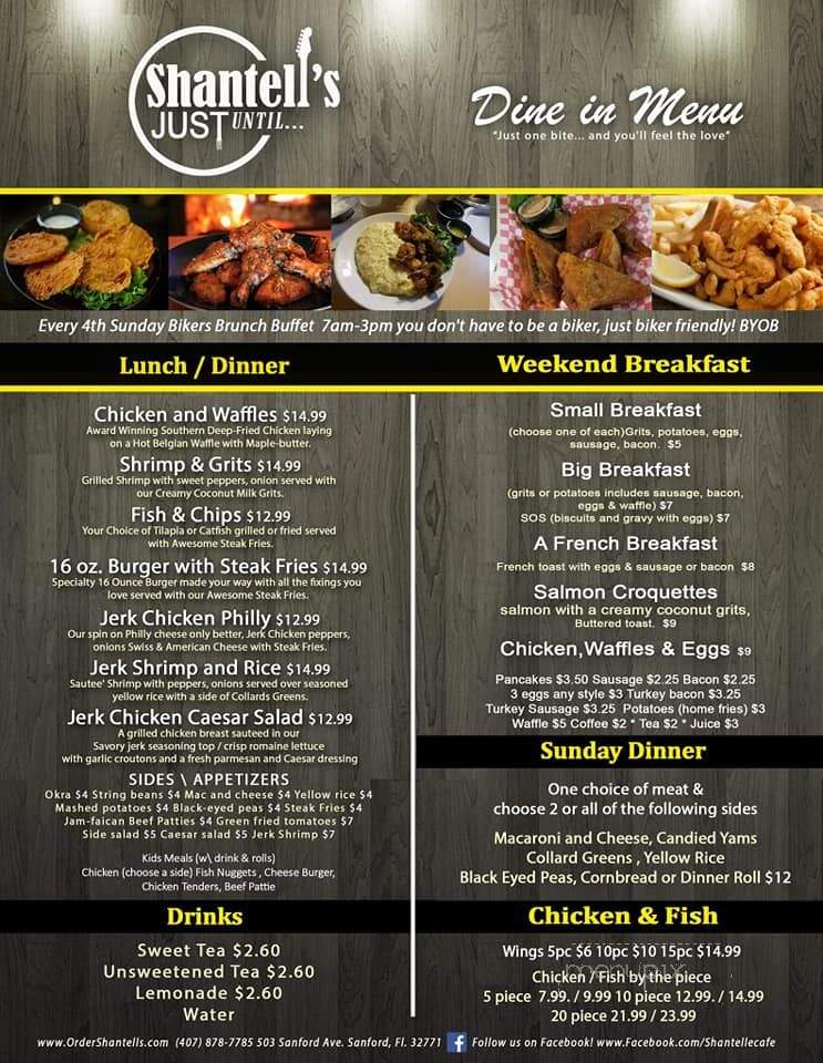 Shantell's Cafe - Sanford, FL menu_pic