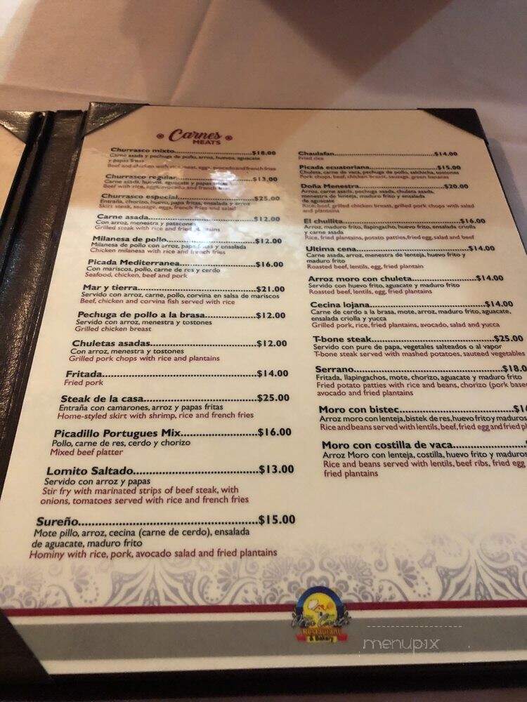 Otra Casita Restaurant and Bakery - Newark, NJ menu_pic