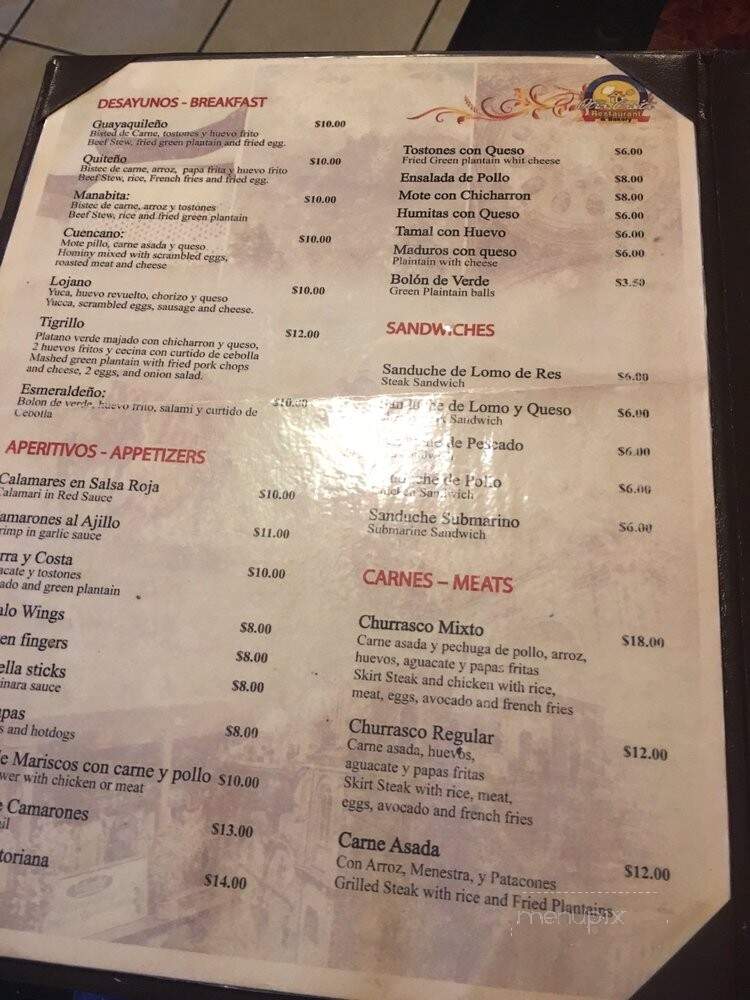 Otra Casita Restaurant and Bakery - Newark, NJ menu_pic