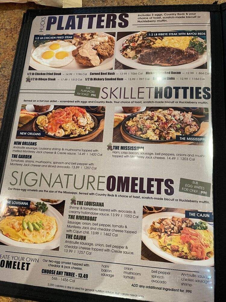 Huckleberry's - Benicia, CA menu_pic