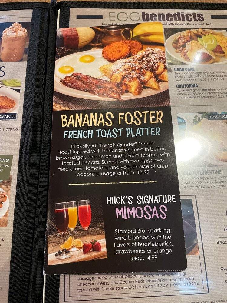 Huckleberry's - Benicia, CA menu_pic