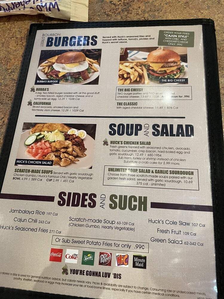 Huckleberry's - Benicia, CA menu_pic