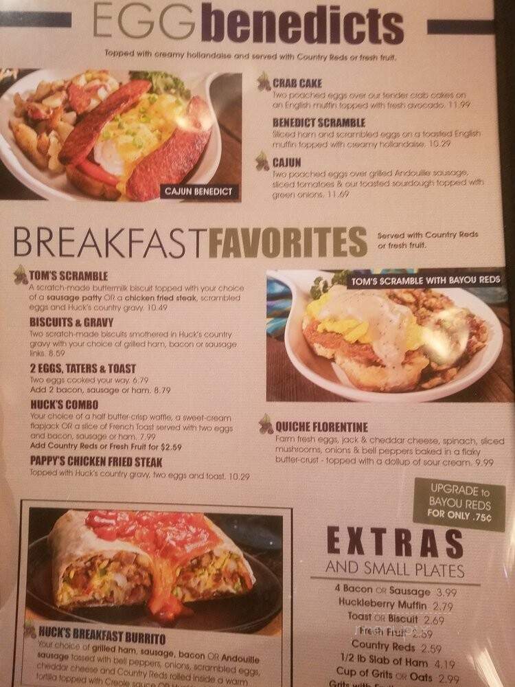 Huckleberry's - Benicia, CA menu_pic
