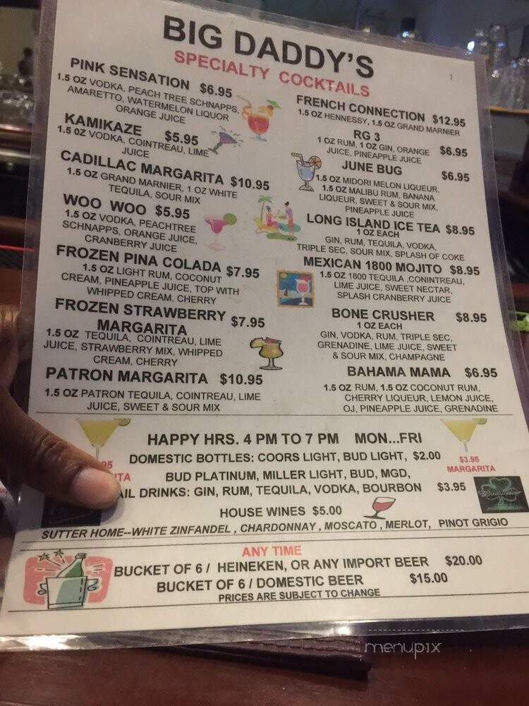 Big Daddy Bar & Grill - Lanham, MD menu_pic