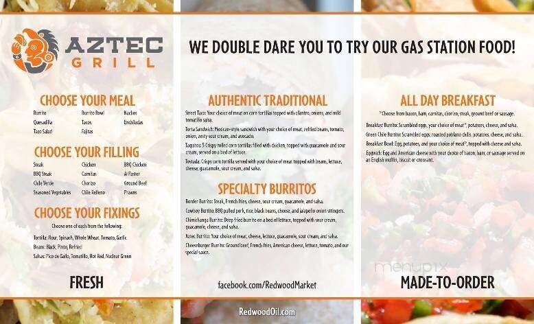 Aztec Grill - Fortuna, CA menu_pic