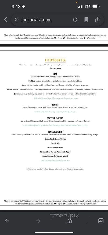 The Social - Montpelier, VT menu_pic