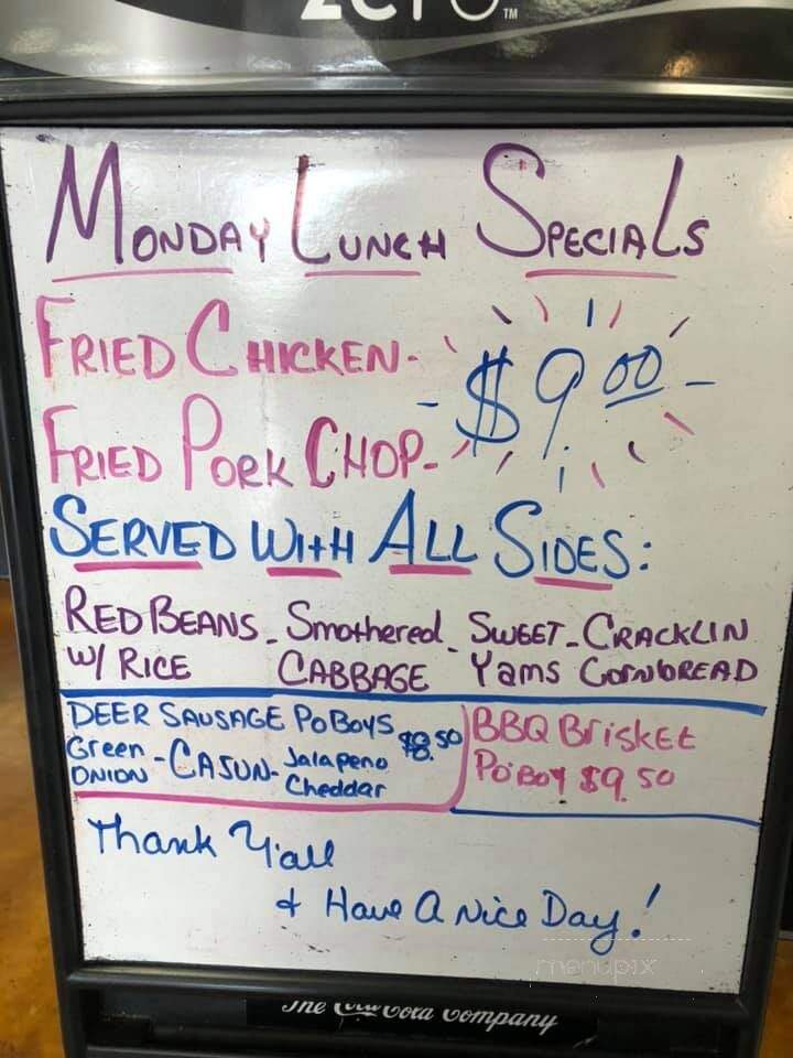 Ronnie's Boudin and Cracklin - Baton Rouge, LA menu_pic