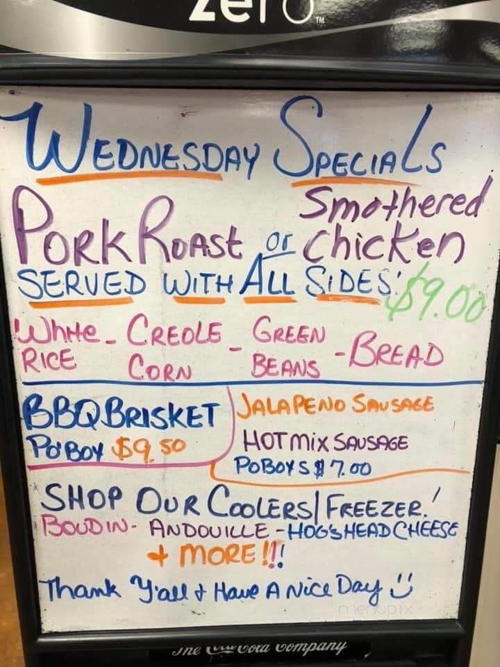 Ronnie's Boudin and Cracklin - Baton Rouge, LA menu_pic