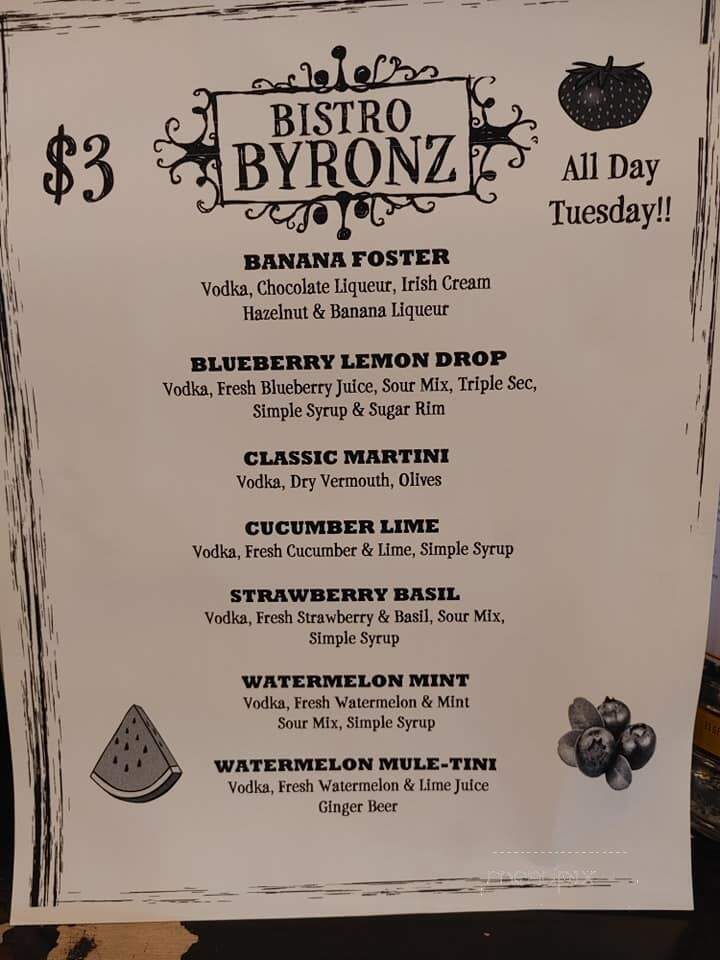 Bistro Byronz - Mandeville, LA menu_pic