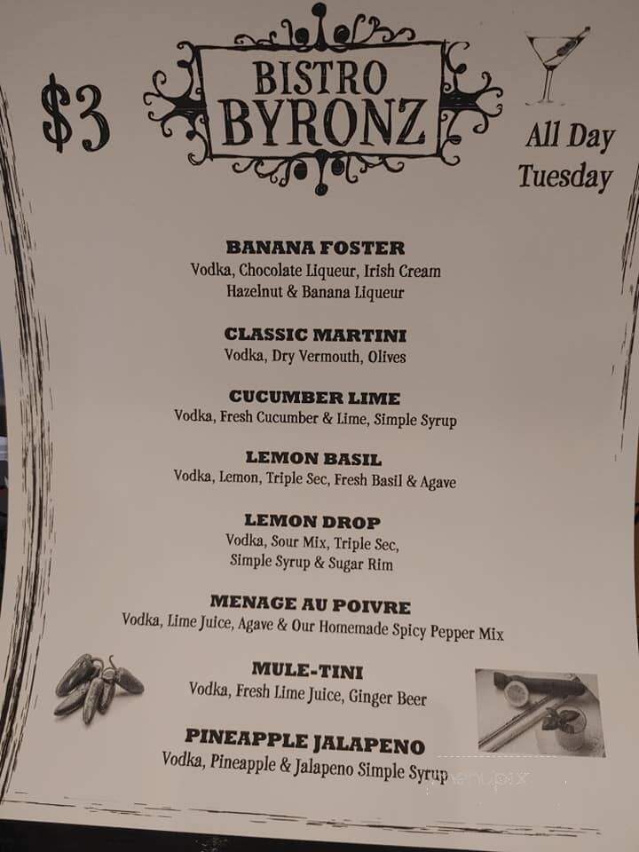 Bistro Byronz - Mandeville, LA menu_pic