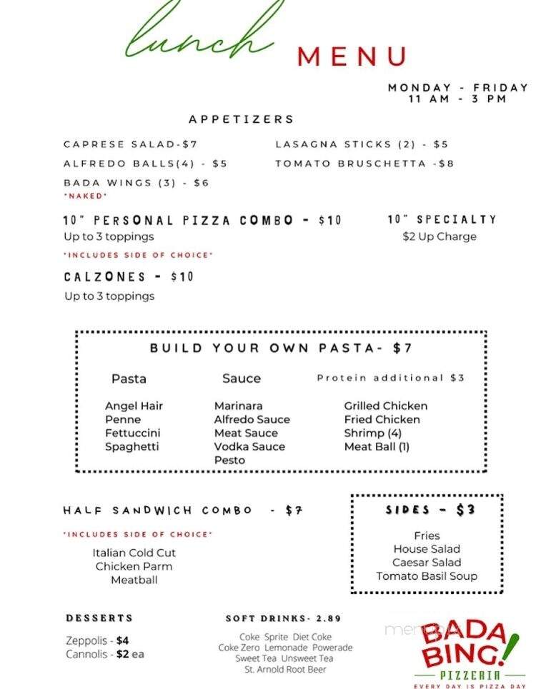 Bada Bing Pizzeria - League City, TX menu_pic
