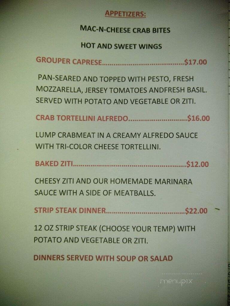 Hob Tavern - Bordentown, NJ menu_pic