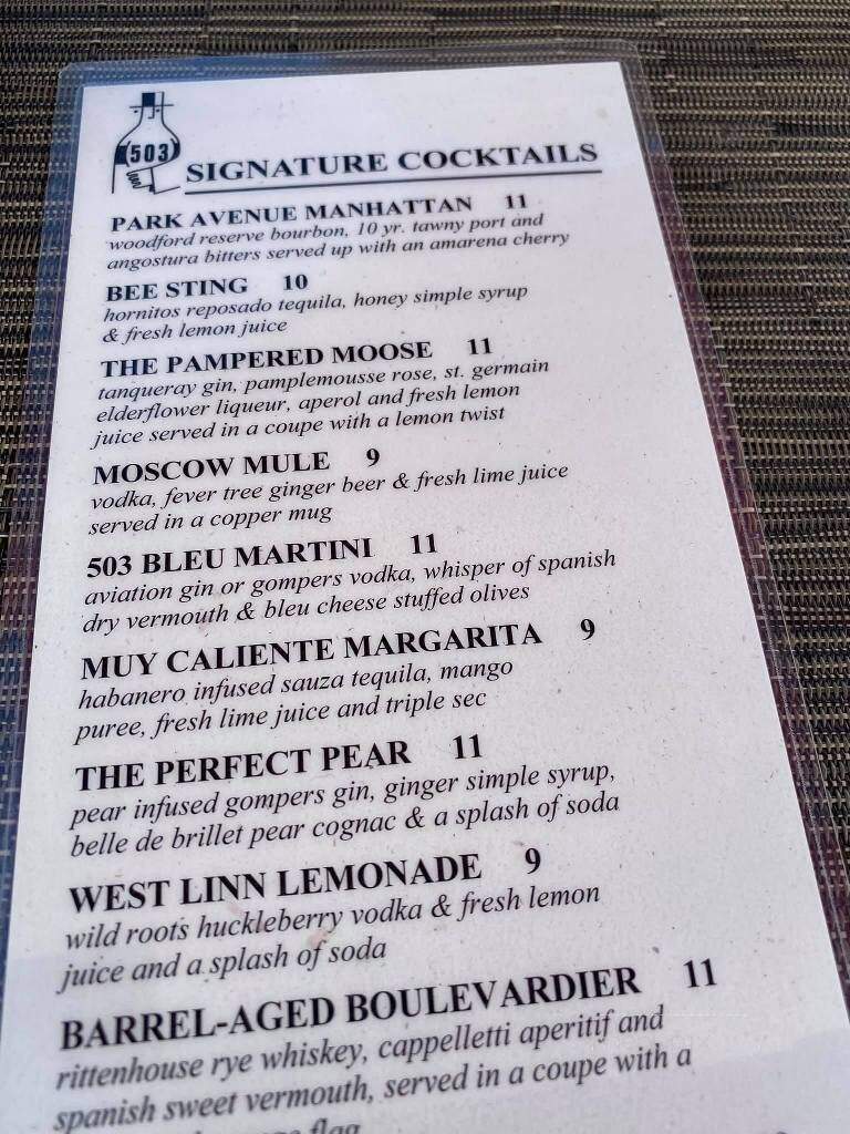 Five-O-Three - West Linn, OR menu_pic