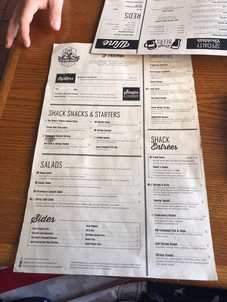 Seafood Shack - Cortez, FL menu_pic