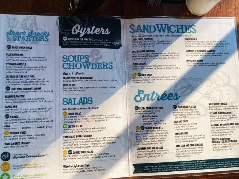 Seafood Shack - Cortez, FL menu_pic
