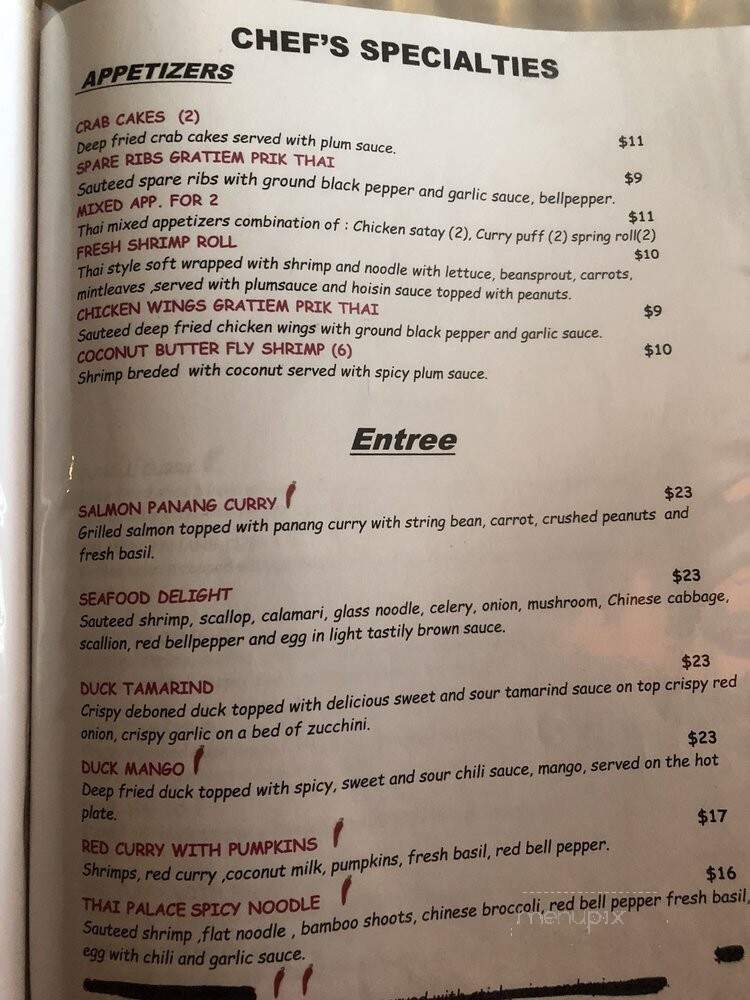 Thai Palace - Wolcott, CT menu_pic