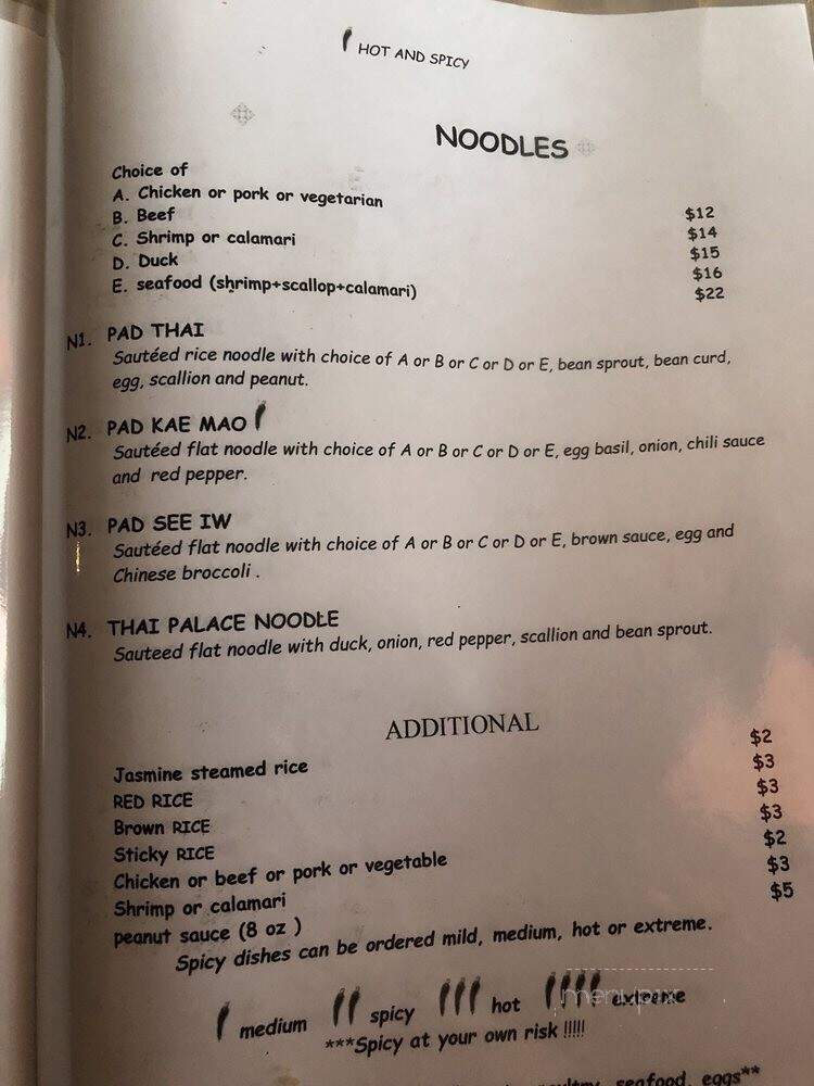 Thai Palace - Wolcott, CT menu_pic