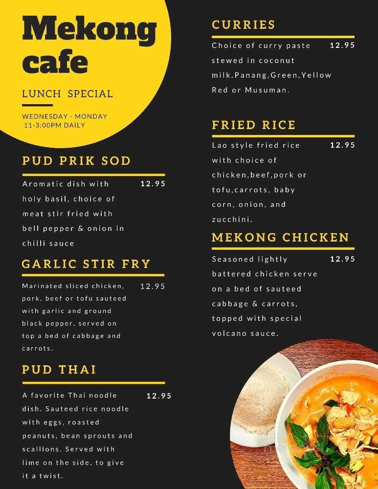 Mekong Cafe - Milwaukee, WI menu_pic