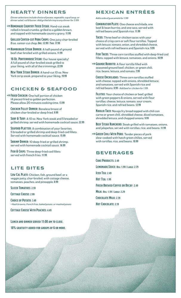 West Winds Restaurant - Green River, UT menu_pic