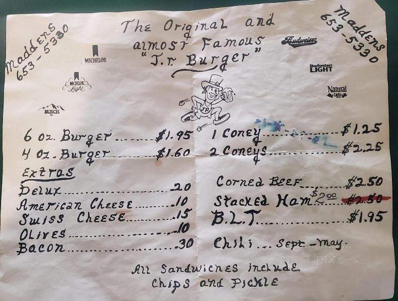 Madden's Lounge - Davison, MI menu_pic