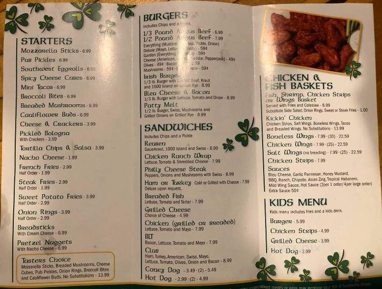 Madden's Lounge - Davison, MI menu_pic