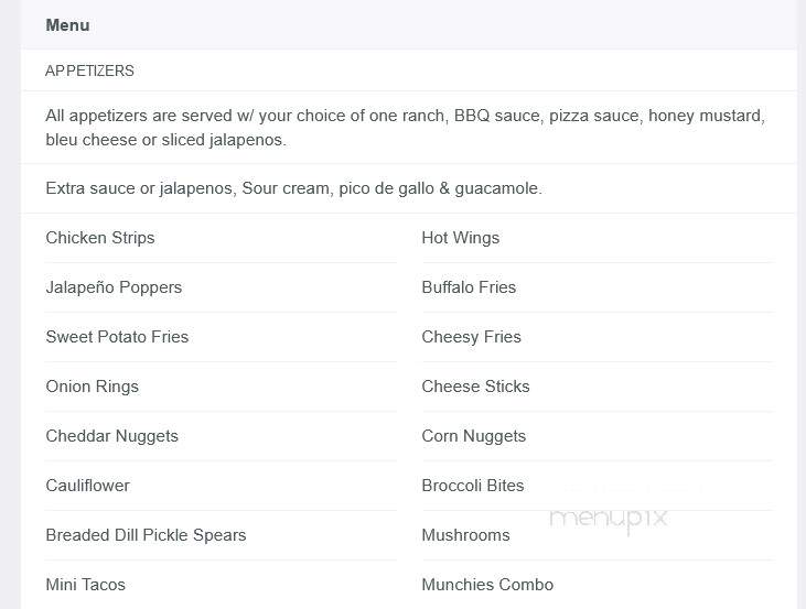 CJ's Sports Bar & Grill - Cedar Rapids, IA menu_pic
