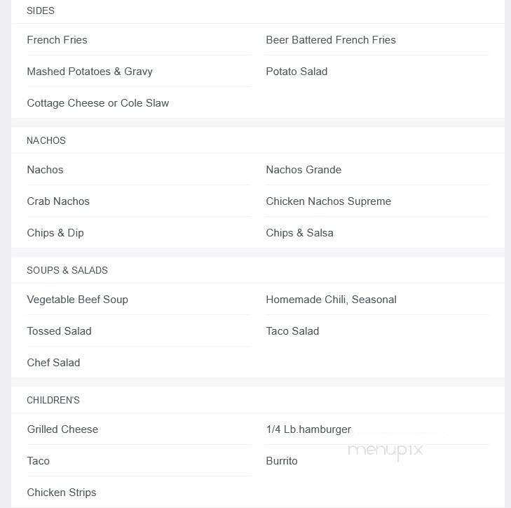 CJ's Sports Bar & Grill - Cedar Rapids, IA menu_pic