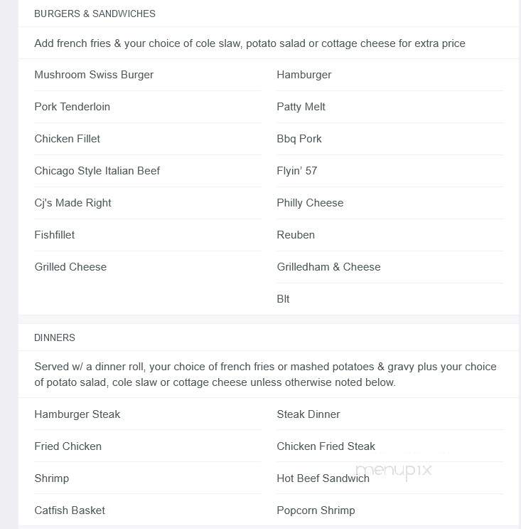CJ's Sports Bar & Grill - Cedar Rapids, IA menu_pic