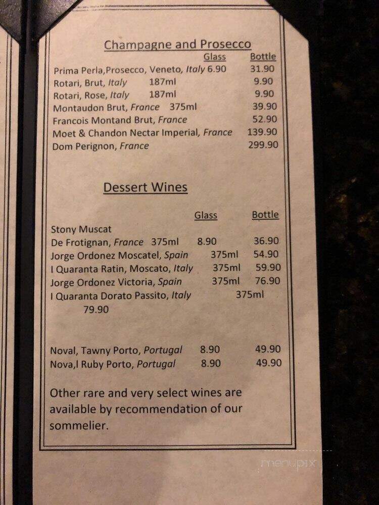 Toni Steakhouse - Savannah, GA menu_pic