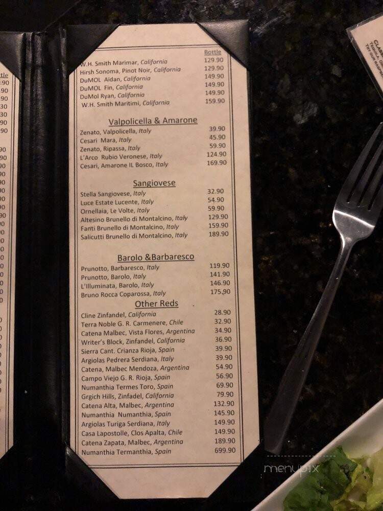 Toni Steakhouse - Savannah, GA menu_pic